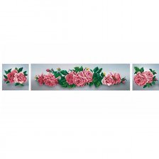 Набор для вышивания на габардине, М. П Студия, 50*40/10*37 см, бисер 11 цветов (приобретается отдельно), инструкция, "Розы"