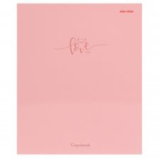 Тетрадь 80л., клетка, Проф-Пресс "Любовь на розовом-1", кольца, ламинированный картон