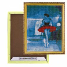 Алмазная мозаика Alingar, на подрамнике,  дизайн рамка, 30х40 см, "Балерина"