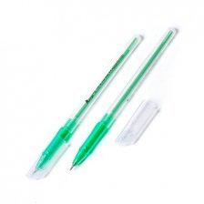 Ручка шариковая на масляной основе Alingar "Classy", 1 мм, зеленая, игольчатый наконечник, круглый, прозрачный, тонированный корпус, картон. упак.
