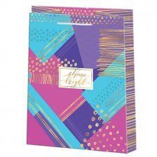 Пакет подарочный бумажный Мир открыток (L+) 26*32,7 см "Разноцветный", ламинация
