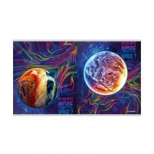 Тетрадь 48л., клетка, Проф-Пресс "Бескрайний космос-2", цветная спираль, мелованный картон, твин лак, холодная фольга