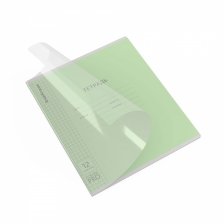 Тетрадь 12л., клетка, Erich Krause, скрепка, блок офсет, пластик. обложка, мелованный картон, "Классика CoverPrо", зелёная