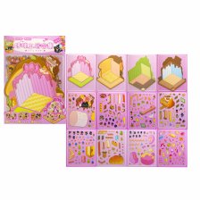 Наклейки для творчества - антистресс, 135*195 мм, "Десерты", MINI, 3D стикеры, 4 локации, 8 листов с наклейками, 10 шт/уп, пакет с европодвесом