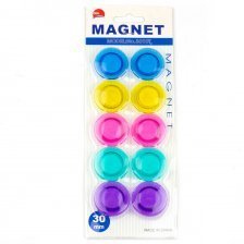 Магниты для доски Alingar,30мм.,10шт в наборе,цвета ассорти,8*21,1