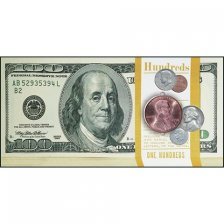 Конверт для денег Мир открыток "100 долларов" 194х228 мм