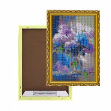 Алмазная мозаика Alingar, на подрамнике, ) 20х30 см, , " Сирень в вазе"