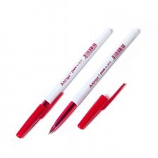 Ручка шариковая Alingar "Point", 0,7 мм, красная, круглый, белый, пластиковый корпус, картонная упаковка