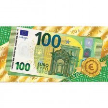 Конверт для денег Мир открыток "100 евро" 207х230 мм, фольга