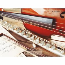 Тетрадь для нот А4 16л., Канц-Эксмо, скрепка, обл. мелов. картон, "Музыкальная классика"