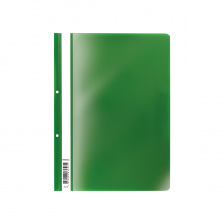Папка-скоросшиватель ErichKrause "Economy", с перфорацией A4, пластик, зеленый