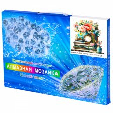 Картина по номерам Alingar, 40х50 см, холст на подрамнике, "Книжки,цветы,часы"