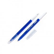 Ручка гелевая Alingar, 0,5 мм, синяя, игольчатый наконечник, грип, круглый, пластиковый корпус, со стразой, в уп. 12 шт., картонная упаковка