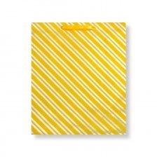 Пакет подарочный бумажный 38,5х27х8,5 см, "Желтый", ламинация