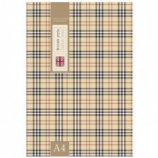 Записная книга А4, 64л."Британский стиль ", 7БЦ, глянц.лам