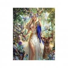 Картина по номерам Alingar, 40х50 см, 24 цвета, с акриловыми красками, холст, "Лесная фея"