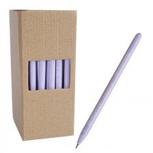 Ручка шариковая на масляной основе, TUKZAR, 0,5 мм синяя, игольчатый наконечник, круглый лиловый корпус, картонная упаковка