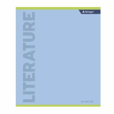 Тетрадь предметная "Литература" А5 48л., линия, со справочным материалом, скрепка, мелованный картон (стандарт), блок офсет, Alingar "Классика"