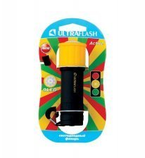 Фонарь "Ultraflash LED 15001-В", цвет желтый+черный, светофор, 9 LED, 3хR03