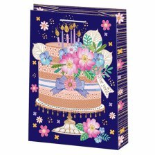 Пакет подарочный бумажный Мир открыток (XL) 32,5*45 см "Торт", ламинация