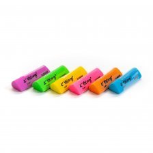 Ластик Yalong, синтетический каучук, трехгранный, цвет ассорти, 50*15*10 мм, картонная упаковка