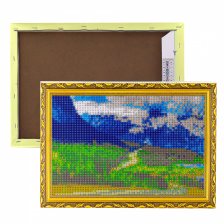 Алмазная мозаика Alingar, на подрамнике, ) 20х30 см, , " Горы"