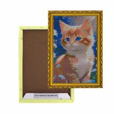 Алмазная мозаика Alingar, на подрамнике, ) 20х30 см, , " Котенок"
