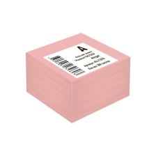 Блок бумажный для записи Alingar, 8,5*8,5*5см., 500л., "Розовый Пастель", непроклееный