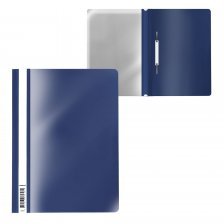 Папка-скоросшиватель пластиковая ErichKrause Fizzy Classic, A4, синий (в пакете по 20 шт.)