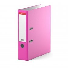 Папка-регистратор с арочным механизмом, ErichKrause "Neon", А4, 285х315х70 мм, розовая