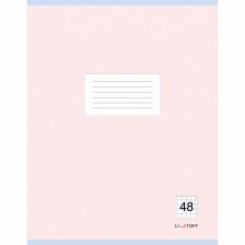Тетрадь 48л., А4, клетка, Канц-Эксмо "Классическая розовая", скрепка, мелованный картон