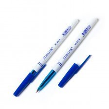 Ручка шариковая Alingar "Point", 0,7 мм, синяя, круглый, белый, пластиковый корпус, картонная упаковка