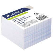 Блок бумажный для записи Alingar "Стандарт", 9*9*5 см, клетка, непроклееный