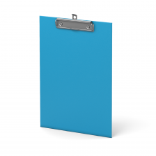 Планшет с верхним зажимом ErichKrause, А4, 230х315х3 мм, ламинированный картон, 2000 мкм, "Neon" голубой