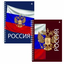 Тетрадь 96л., А4, клетка, Alingar, гребень, блок офсет, мелованный картон, "Россия"