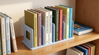 Подставка-органайзер д/книг, Alingar,34,8*15*14,пластик., разборн.белый цвет