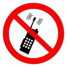 Наклейки ТЦ Сфера "Запрещено пользоваться мобильным телефоном"