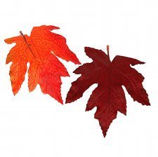 Декоративная ветка Миленд, оранжевый и бордовый, "Яркие листья"