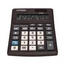 Калькулятор CITIZEN 10 разрядов, двойное питание, 102*137*31 мм, черный, "CMB1001-BK"