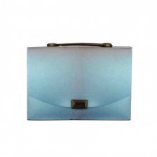 Папка-портфель на застежке Alingar, А4 330х240х40 мм, пластик, ручка, синий