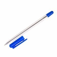 Ручка шариковая синяя СТАММ "111", корпус прозрачный, 0,7мм (50шт)