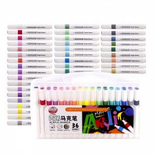 Маркеры акриловые, Alingar, 36 цв., трехгранный корпус, пластиковый кейс