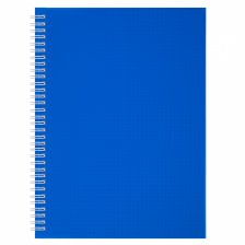 Тетрадь 96л., А4, клетка, Alingar, гребень, блок офсет, цветной пластик, "Синий"