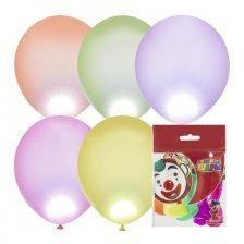 Воздушные шары М10"/25см Флуоресцентный ассорти со светодиодами 5 шт.  шар латекс