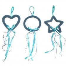 Декоративное украшение, Darlens, "Звёздочка, кружок, сердечко", 13 см, голубой