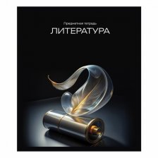 Тетрадь предметная "Литература" А5 48л., линия, со справочным материалом, скрепка, мелованный картон(стандарт), блок офсет, Alingar "Неоновый свет"