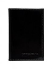 Обложка на документы черная, 91*120мм, натуральная кожа