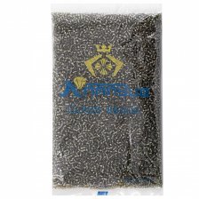 Бисер Alingar размер №8 вес 450 гр., графит, внутреннее серебрение, пакет