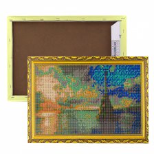 Алмазная мозаика Alingar, на подрамнике, ) 20х30 см, , " Закат на море"