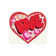 Мини-подвеска (мини-открытка) "LOVE", 58х67 мм